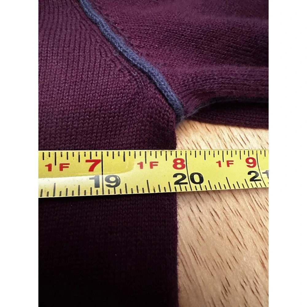 Sundance Sweater Men's Burgundy Highland Stitch Henley Mockneck Size Large